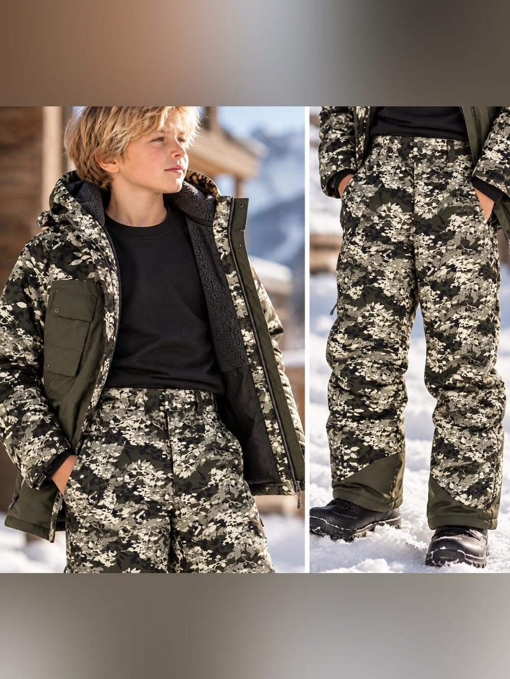 Mole Boys L Camo Ski Snowboard Pants Long Ranger Insulated Snow Pants
